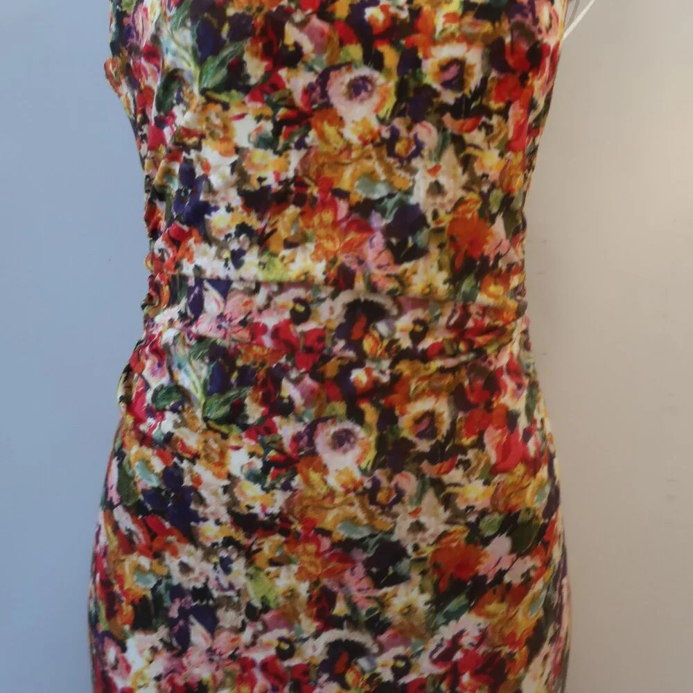 NWT Womens Amanda Uprichard Damira (Item-300) Multicolor Floral Midi Dress L - Picture 7 of 16